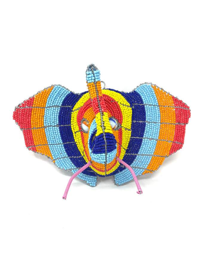 Multicolor Beaded Elephant Head