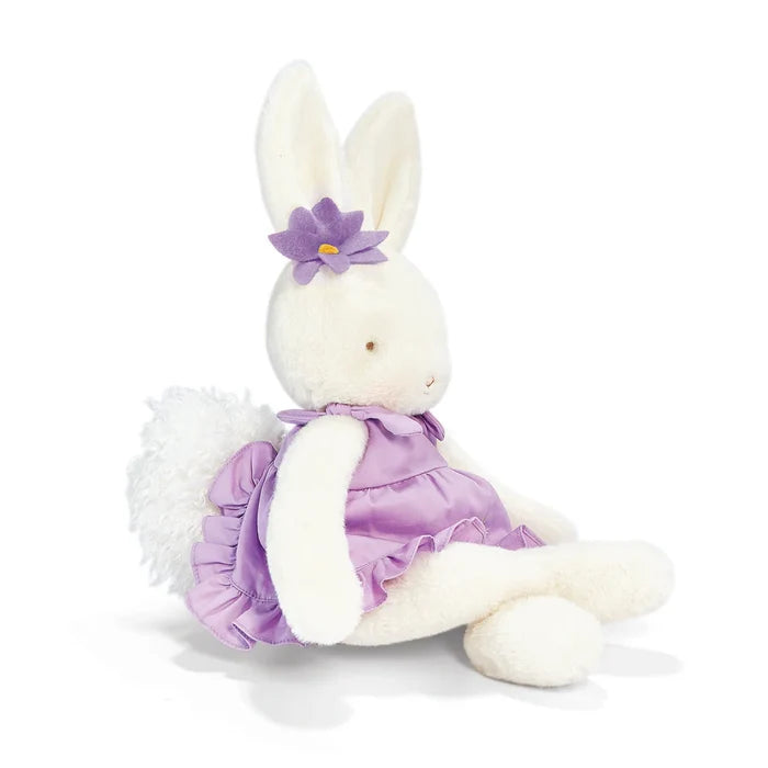 Bunnies by the Bay Garden Bloom - Cream Bunny with Purple Dress 15"