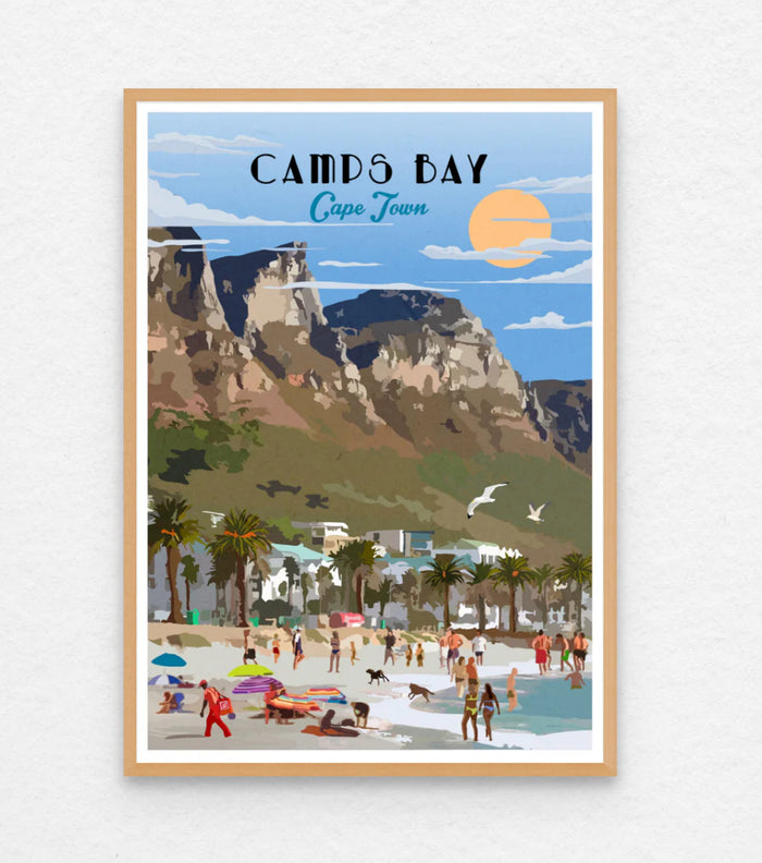 Camps Bay A4 Travel Poster