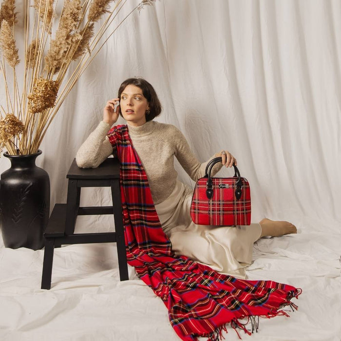 CONV-RSTT | Royal Stewart Tartan Convertible Top Handle Purse Handbag