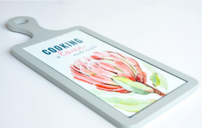 Cooking Is Love Made Visible Glass Cutting Board