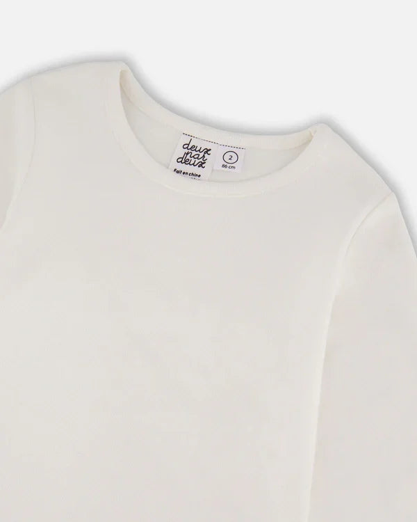 Deux Par Deux Embroidered Longsleeve Shirt - Off White