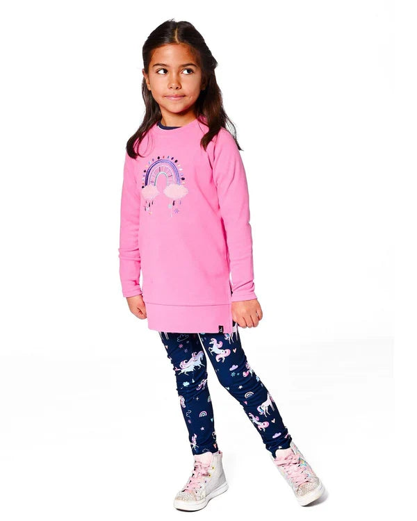 Deux Par Deux Embroidered Tunic - Azalea Pink