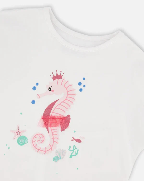Deux Par Deux Organic Jersey T-Shirt - White