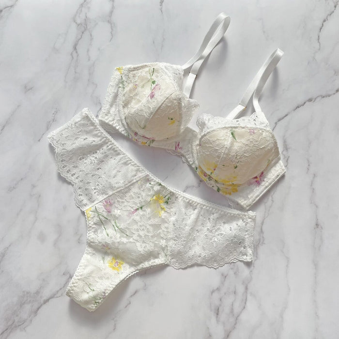 Flower Garden Thong | White