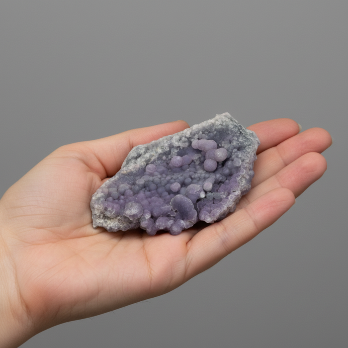 Grape Agate Cluster Purple Chalcedony Charger 2.5 Inch