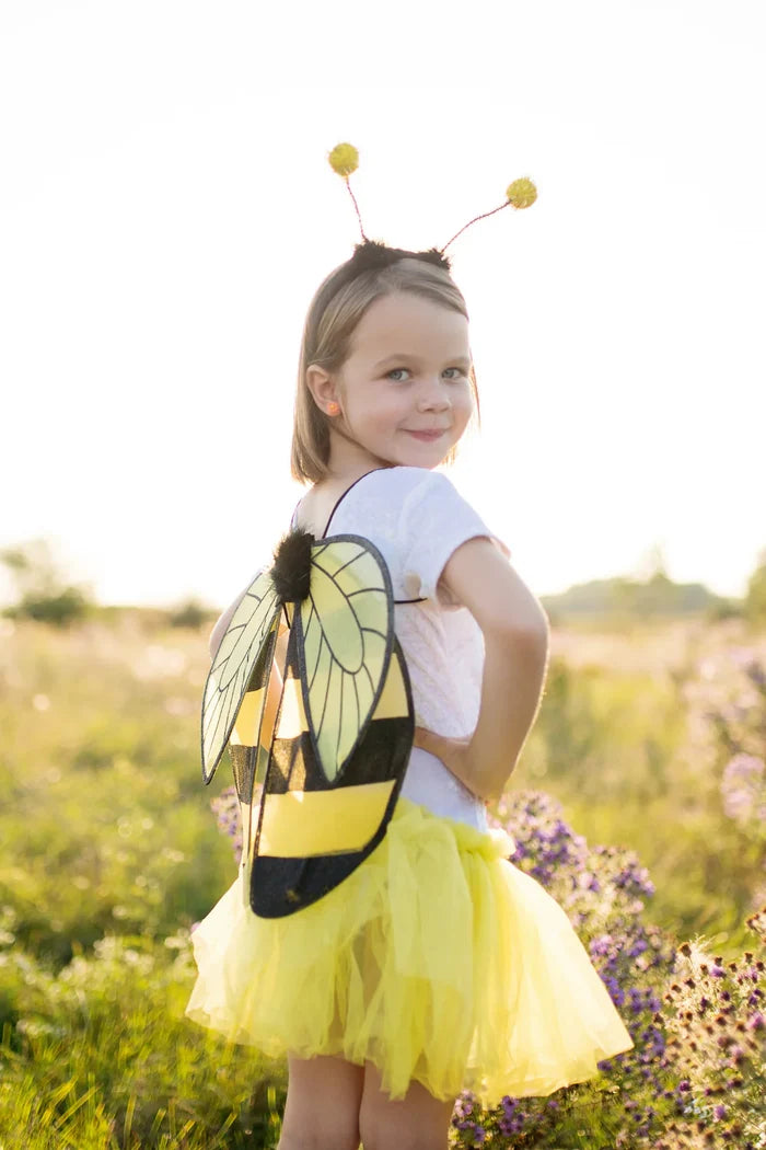 Great Pretenders Glitter Bumblebee Tutu wtih Wings & Headband
