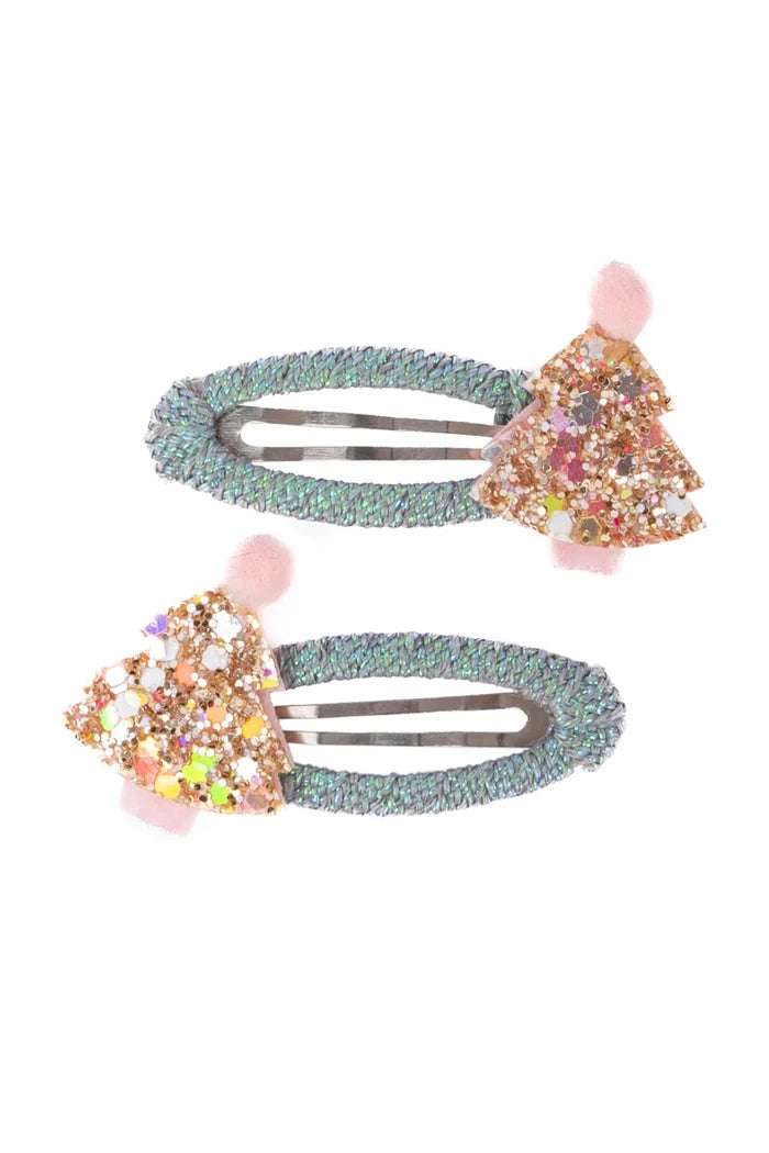 Great Pretenders Minty Christmas Holiday Hair Clips 2pc Set