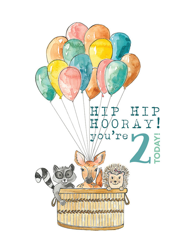 Greeting Cards - Anne/ Hip Hip Horray! You're 2 Today!