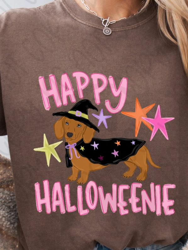 Happy Halloweenie Graphic Tee