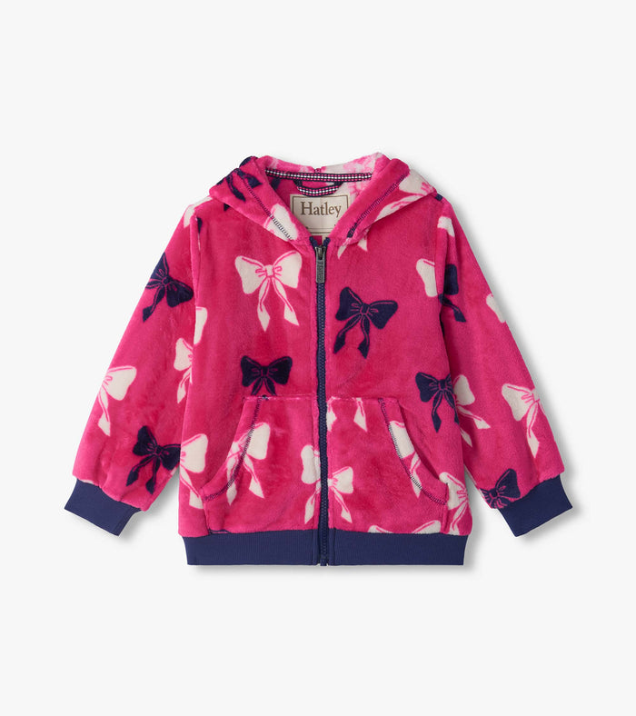 Hatley Big Bows Fleece Zip-Up Hoodie