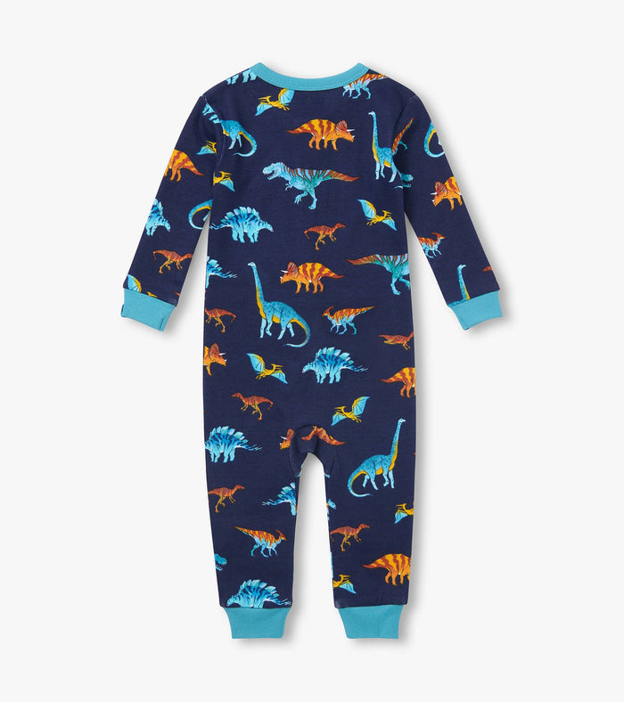 Hatley Colourful Dinos Cotton Rib Coverall