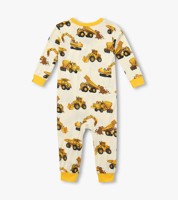 Hatley Construction Trucks Bamboo Coverall
