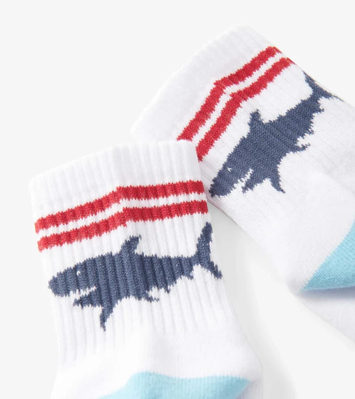 Hatley Crew Socks - Shark Silhouette