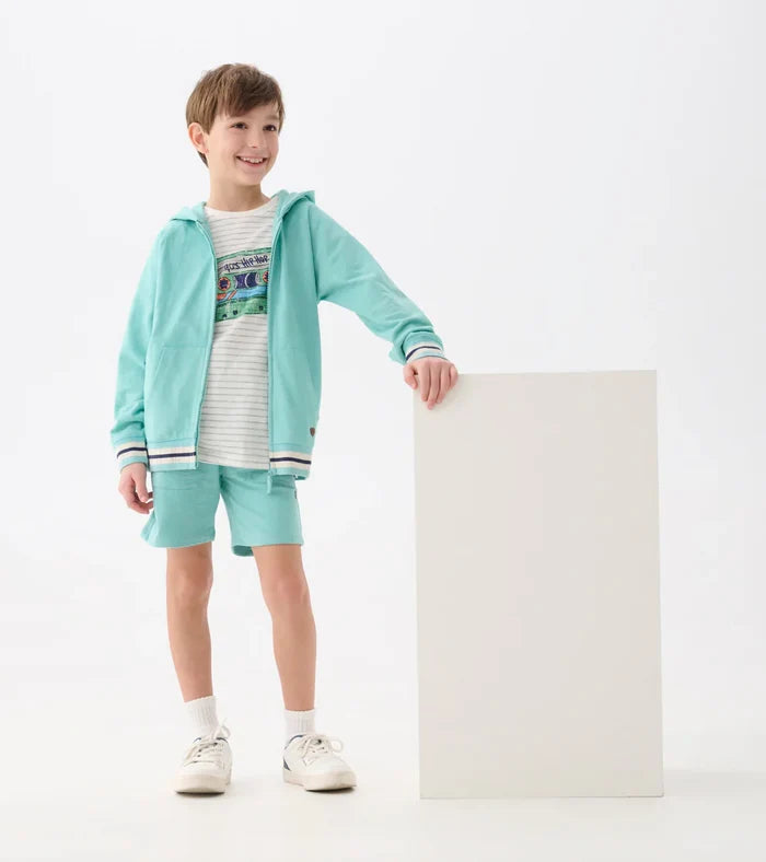 Hatley Full-Zip Hoodie - Nile Blue