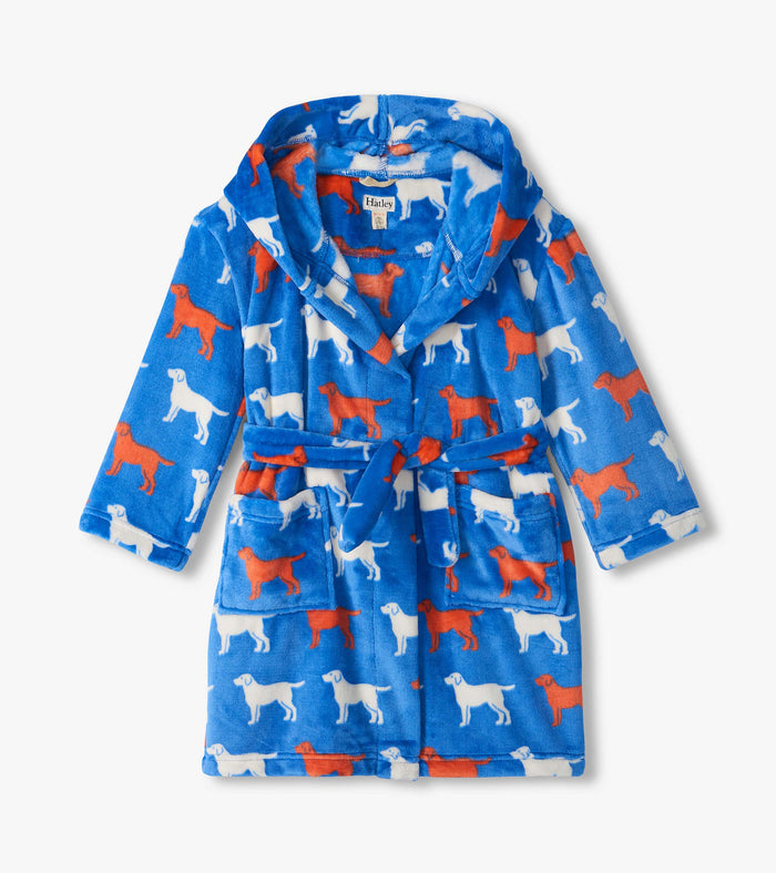Hatley Fuzzy Fleece Robe - Dog Sihouette