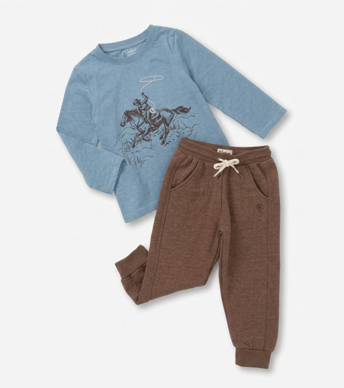 Hatley Graphic Tee & Jogger Set - Ranch