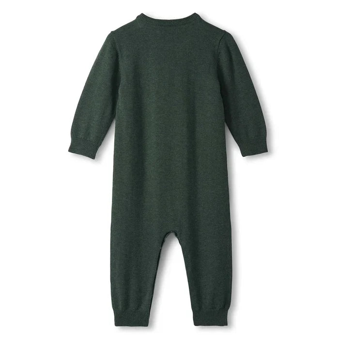 Hatley Teddy Bear Sweater Romper - Eden Green