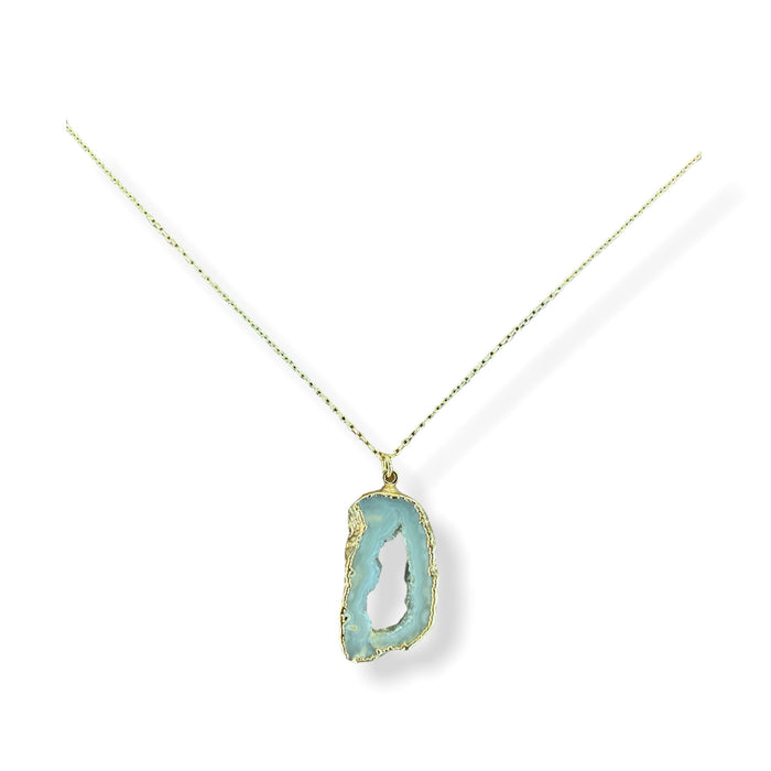 Hollow Druzi Agate Necklace - On The EDGE