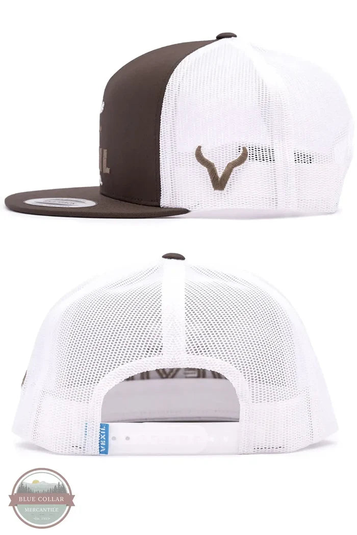 Vexil Cattle Co. - Est. 2014 - Wet Brown/White Mesh back view