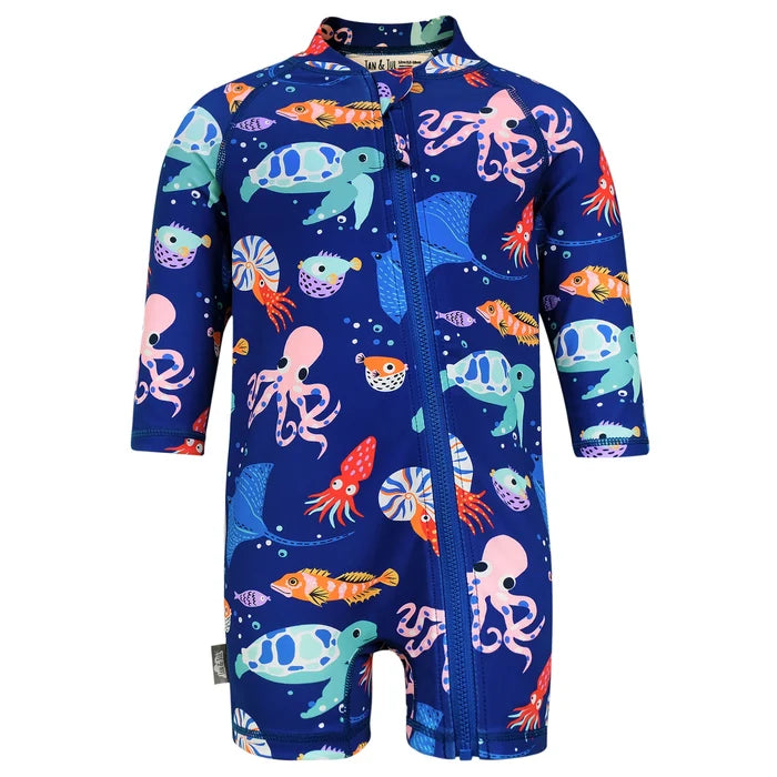 Jan & Jul Sun & Splash UV Jumpsuit - Sea Friends