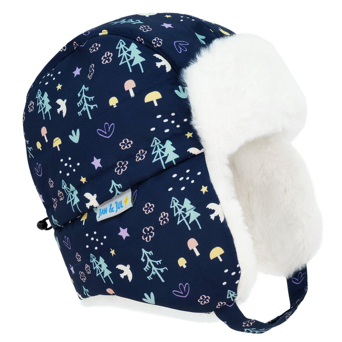 Jan & Jul Toasty-Dry Trapper Winter Hat - Navy Forest