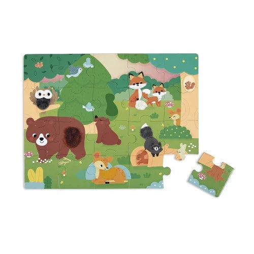 Janod 20pc Tactile Puzzle - Forest