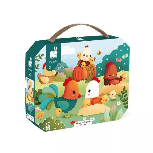 Janod 20pcs Puzzle - Welcome To The Farmyard