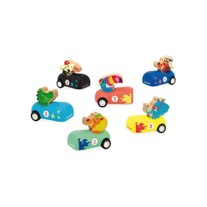 Janod Applepop - Pull Back Cars Assorted