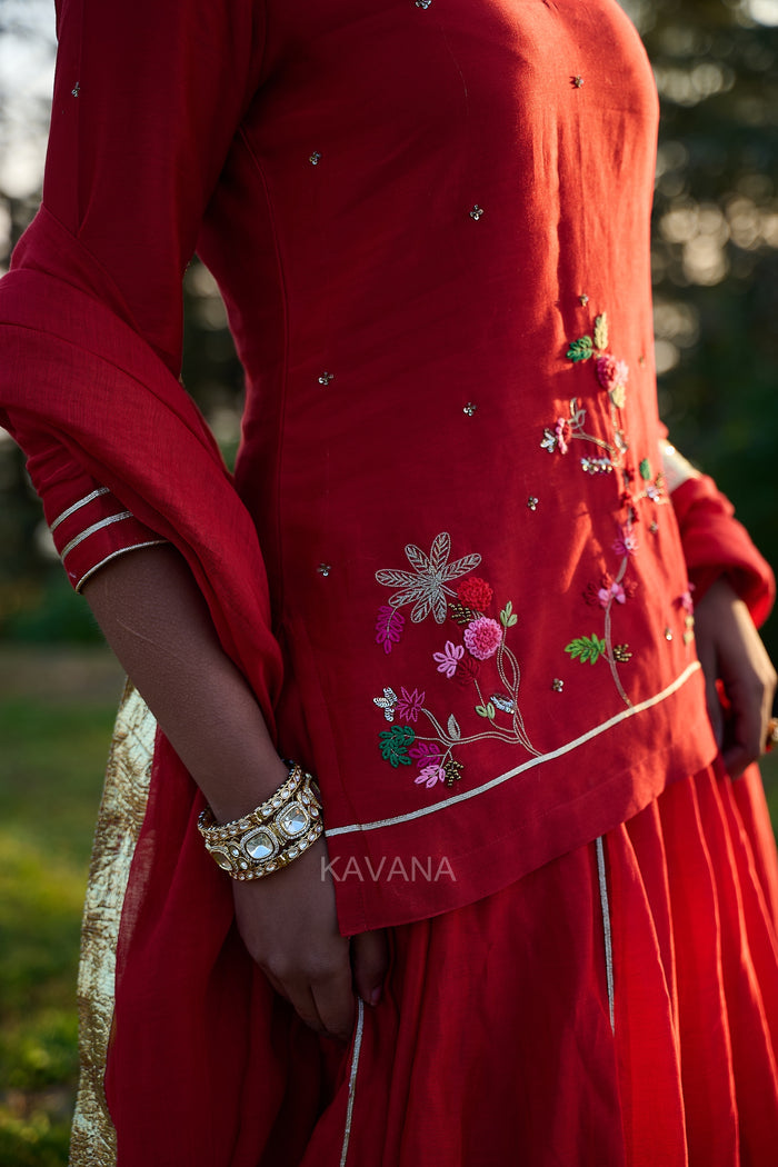 Jhirni Lehenga Set