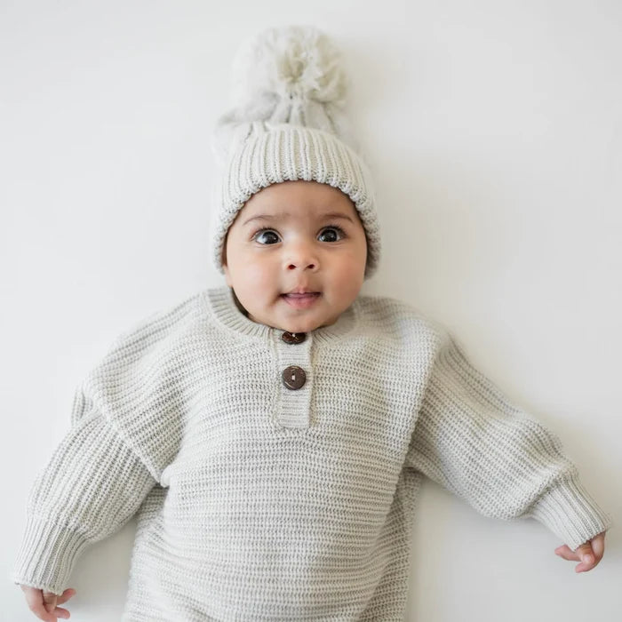 Kyte Baby Chunky Cable Knit Beanie - Oat
