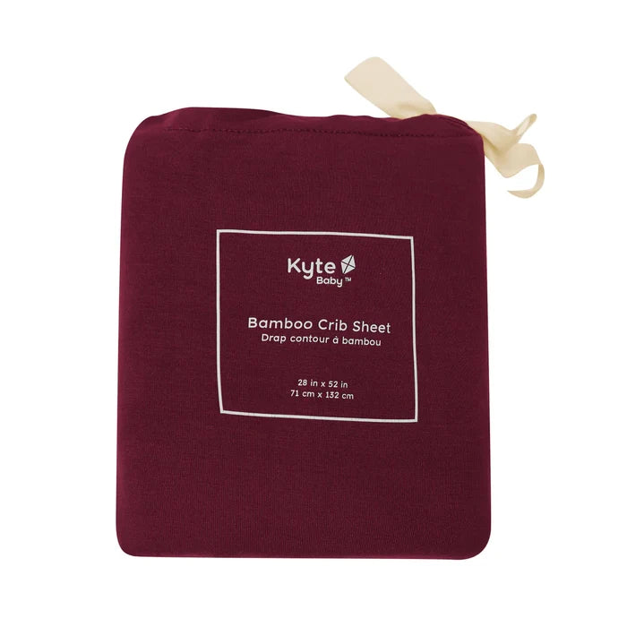 Kyte Baby Crib Sheet - Burgundy