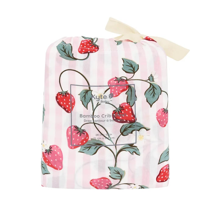 Kyte Baby Crib Sheet - Strawberry Fields