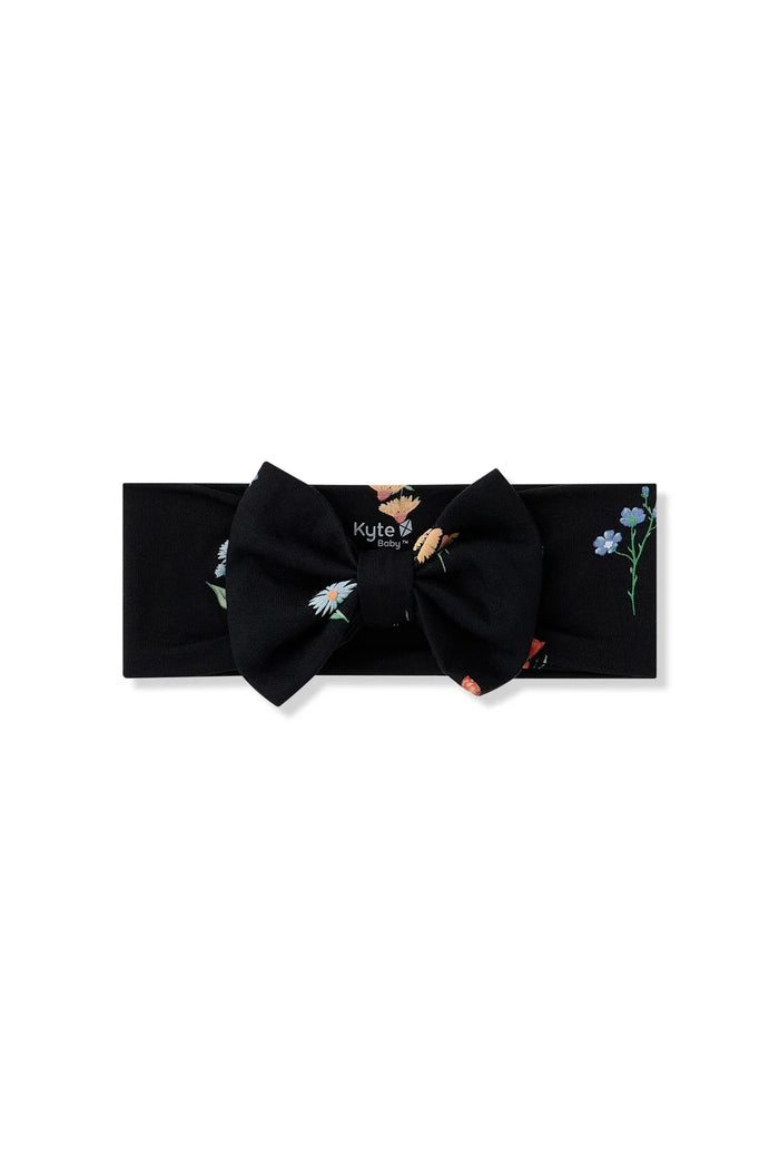 Kyte Baby Headband Bow - Midnight Wildflower