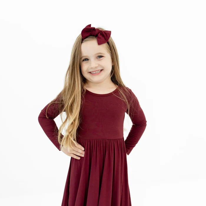 Kyte Baby Knotted Bow Headband - Burgundy