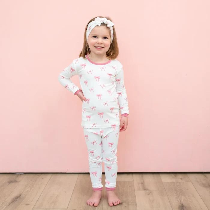 Kyte Baby Long Sleeve Toddler Pajama Set - Bow