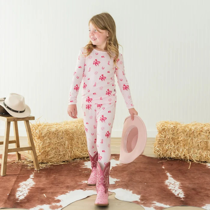 Kyte Baby Long Sleeve Toddler Pajama Set - Disco Cowgirl