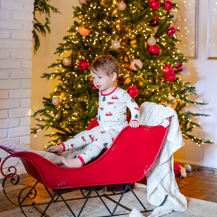 Kyte Baby Long Sleeve Toddler Pajama Set - Santa Sleigh