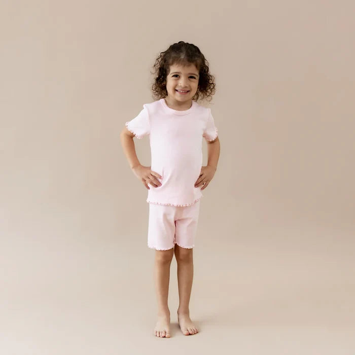 Kyte Baby Pointelle Short Sleeve Set - Sakura