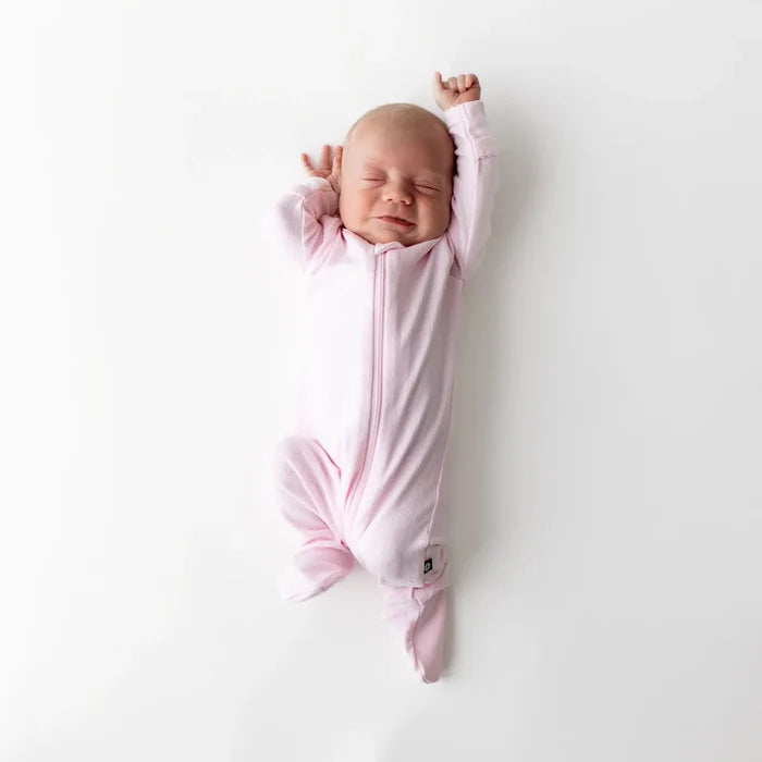 Kyte Baby Pointelle Zippered Footie - Sakura
