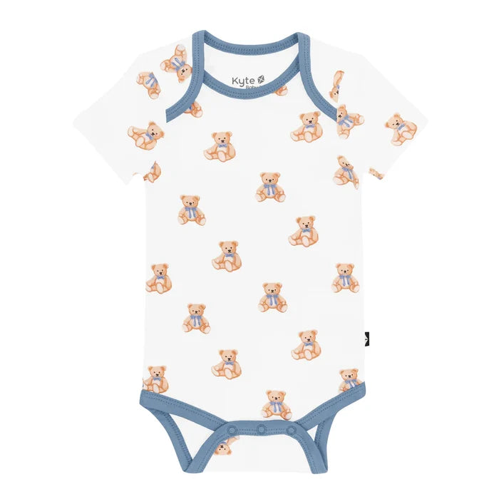 Kyte Baby Short Sleeve Bodysuit - Teddy Bear