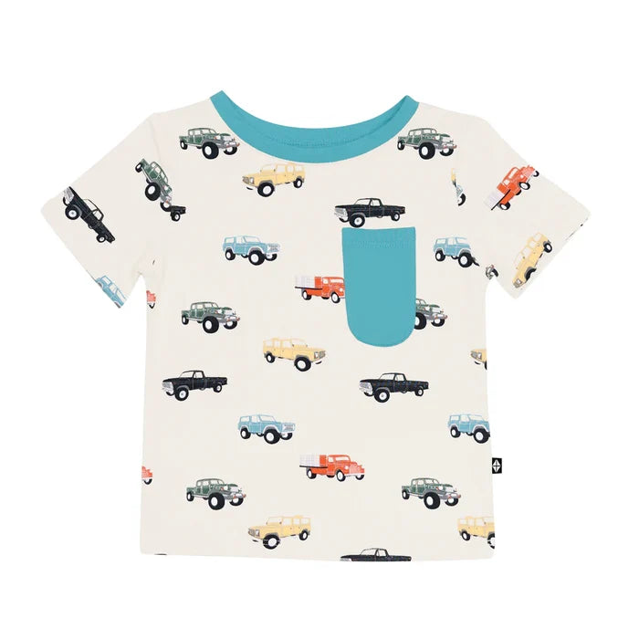 Kyte Baby Short Sleeve Crew Neck Tee - Vintage Truck