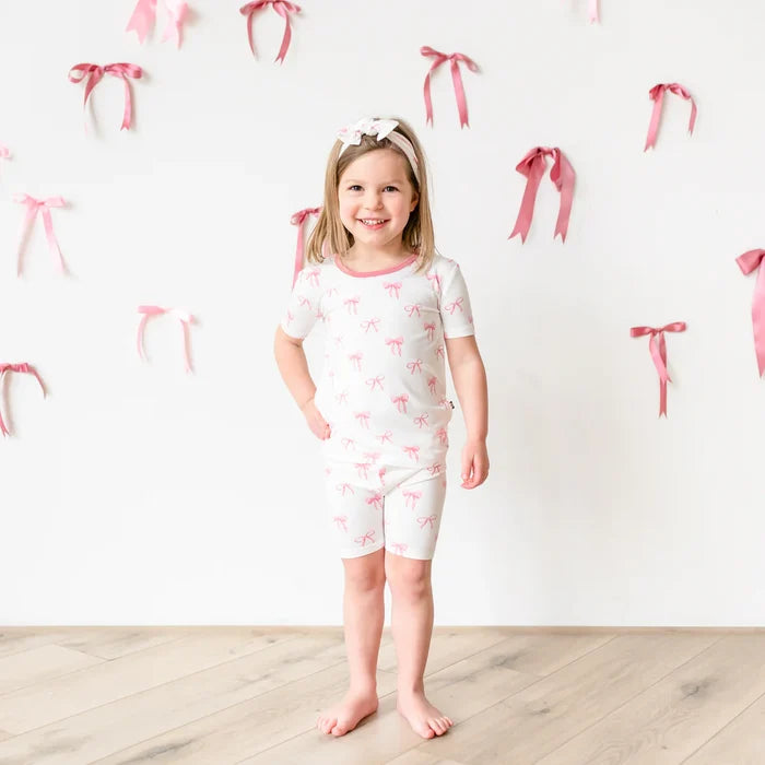 Kyte Baby Short Sleeve Pajama Set - Bow