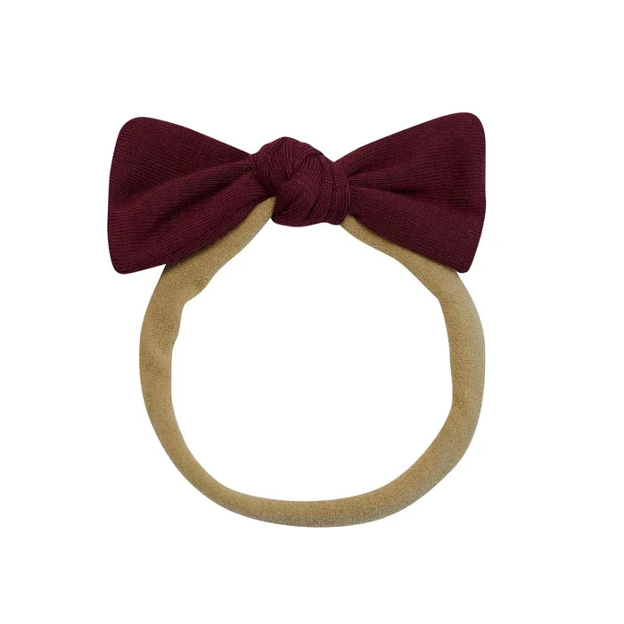 Kyte Baby Tiny Nylon Bow - Burgundy