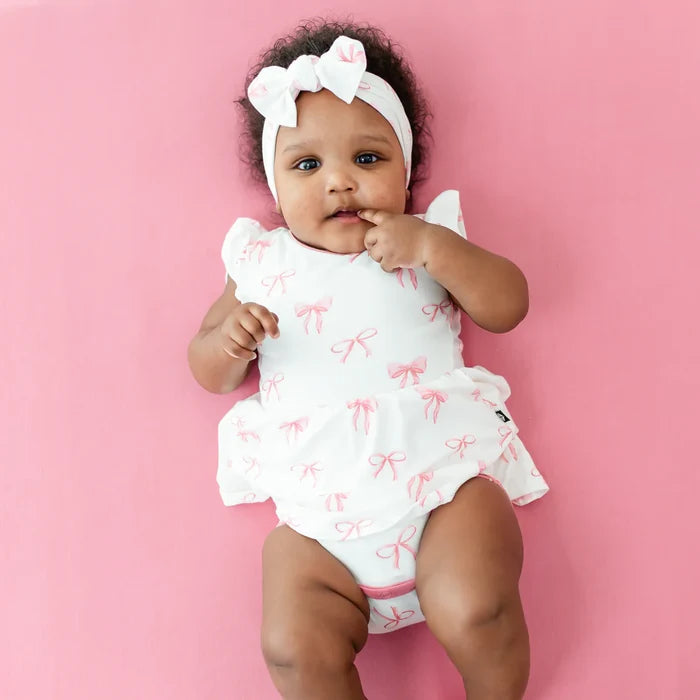 Kyte Baby Twirl Bodysuit Dress - Bow