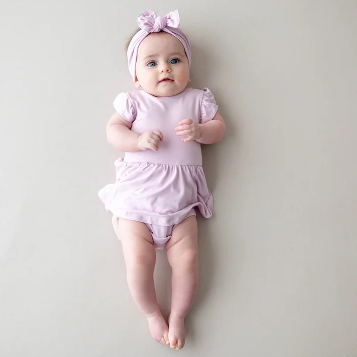 Kyte Baby Twirl Bodysuit Dress - Thistle