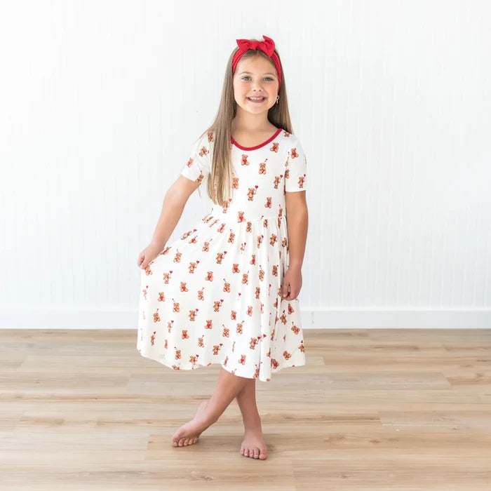 Kyte Baby Twirl Dress - Bear Hearts