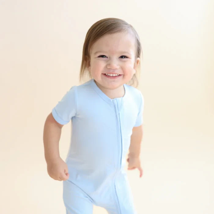 Kyte Baby Zippered Shortall Romper - Breeze