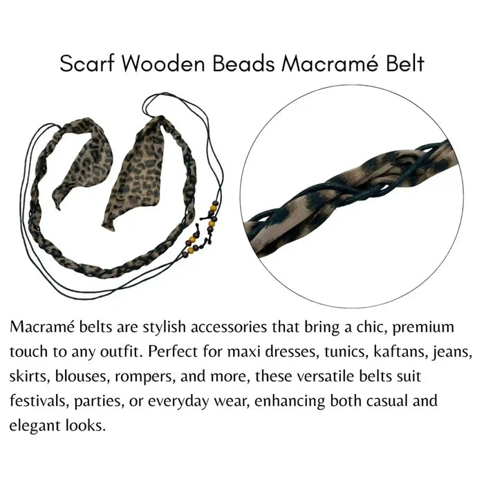 Leopard Printed Scarf Belt