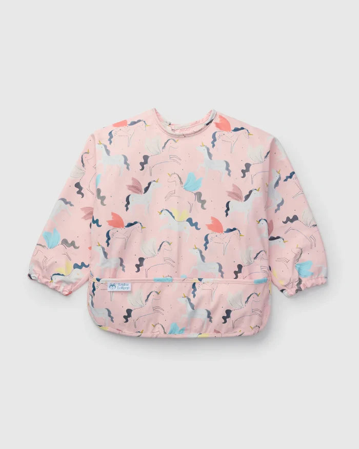 Loulou Lollipop Long Sleeve Bib - Unicorn Ballet